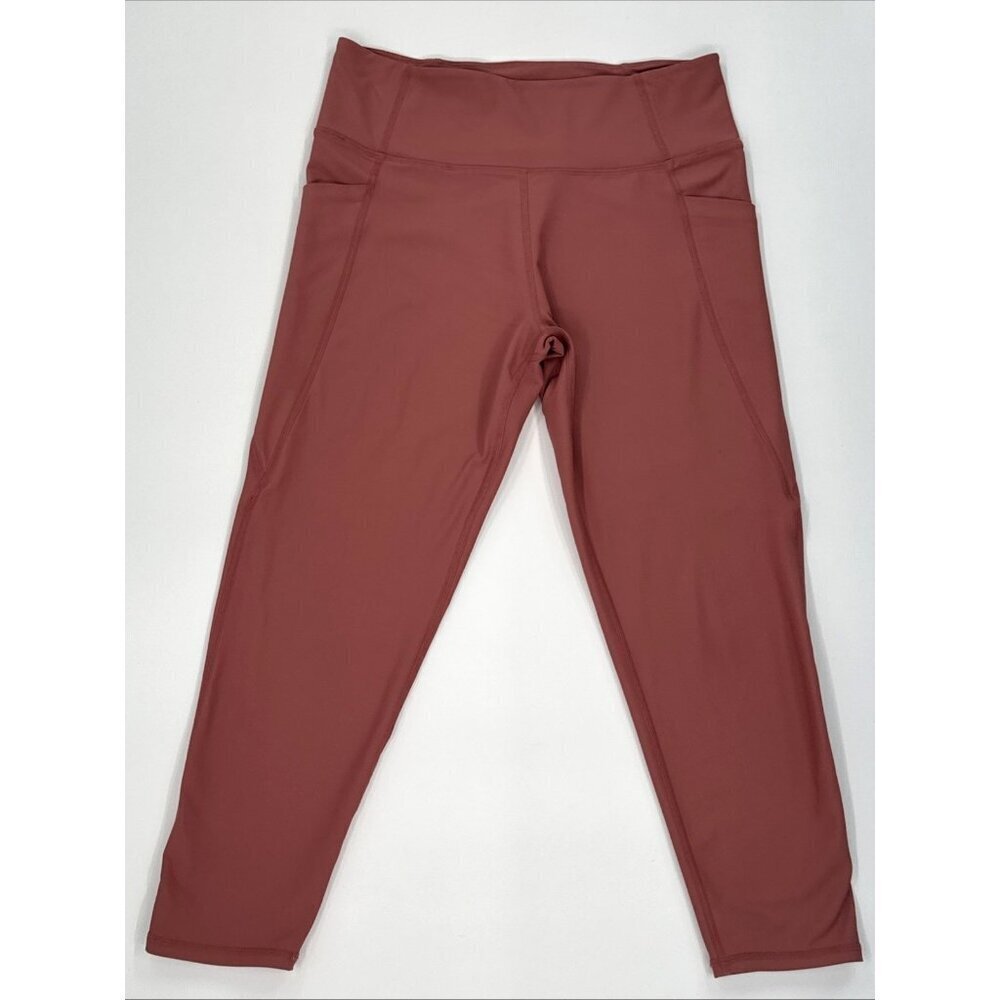 Kinesis Yoga Pants Womens Medium Petal Pink Active Pull On Capri Pockets Gym